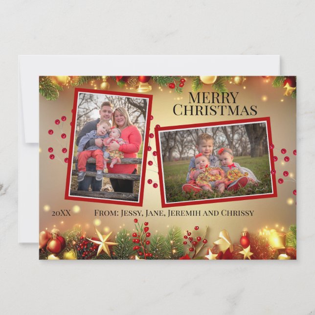Christmas Ornament Photo Card (Front)