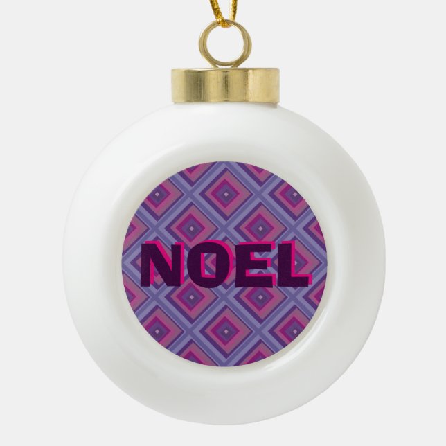 Christmas ornament purple diamond pattern (Front)