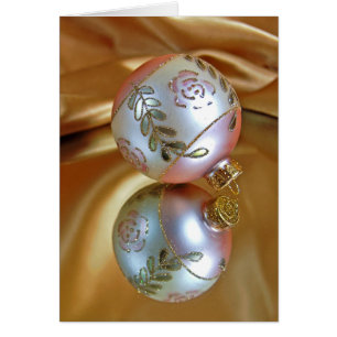Christmas Ornament reflection on satin