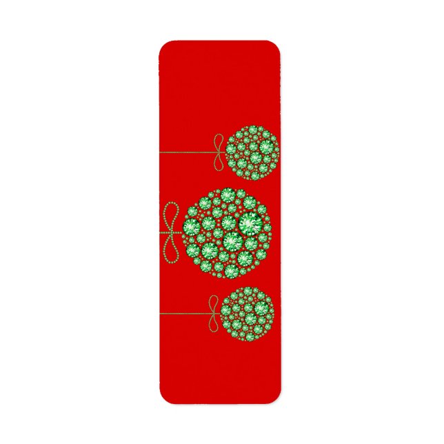 Christmas Ornament Return Address Labels (Front)