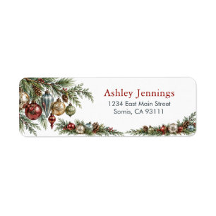 Christmas Ornament Return Address Labels