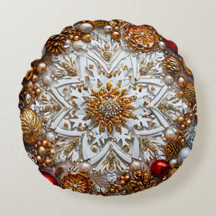 Christmas ornament round cushion