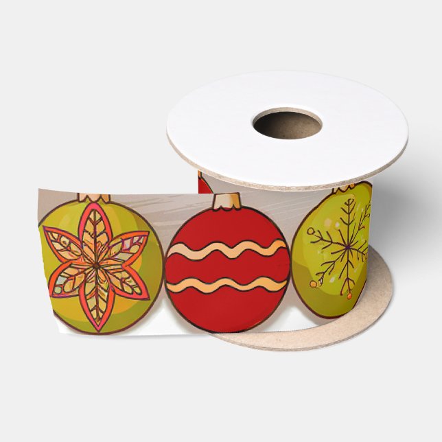 Christmas ornament satin ribbon (Spool)