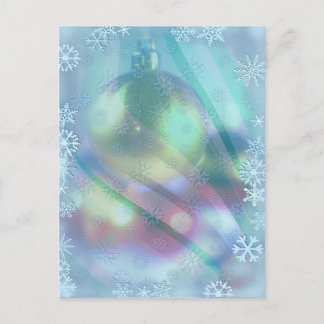 CHRISTMAS ORNAMENT & SNOWFLAKES by SHARON SHARPE Holiday Postcard
