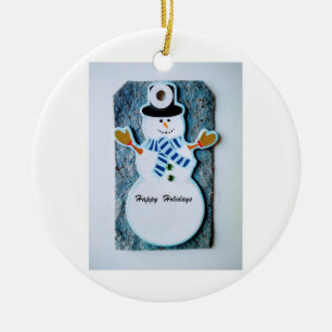Christmas Ornament-Snowman Ceramic Tree Decoration