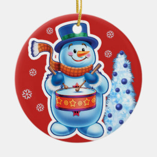 Christmas ornament snowman music band