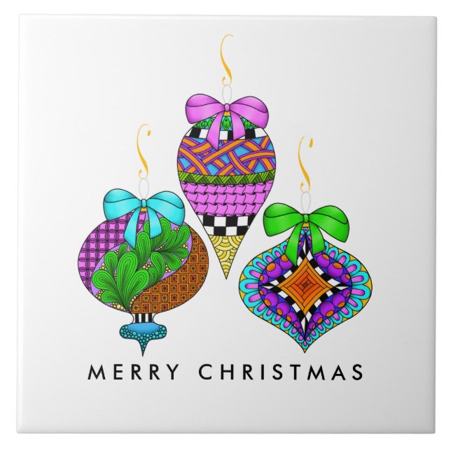 Christmas Ornament Twist Tile (Front)