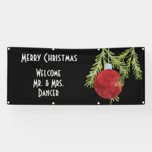 Christmas Ornament Wedding Reception Banner