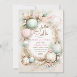 Christmas ornament, Winter Bridal shower Invitation