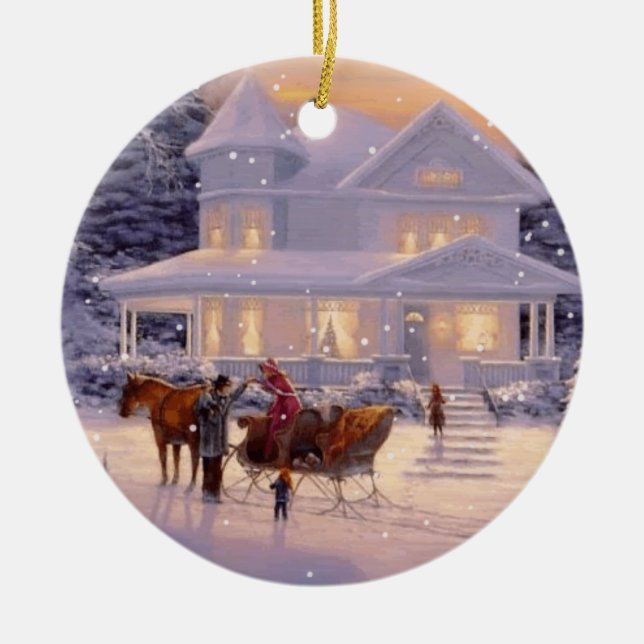 Christmas Ornament Winter Scene (Front)