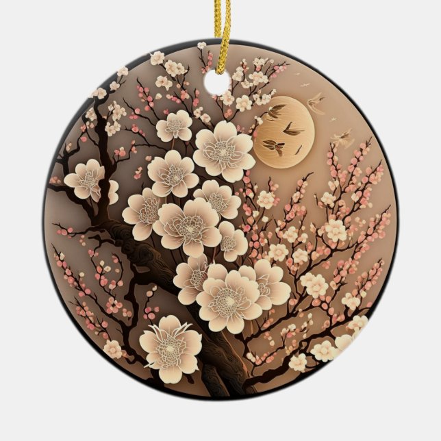 Christmas Ornament With Flowers and Sun (Front)