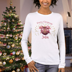 Christmas Ornament with Name Tri-Blend Shirt