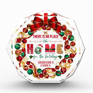 Christmas Ornament Wreath No Place Like Home Photo Block