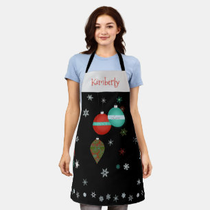 Christmas Ornaments and Snowflakes Apron