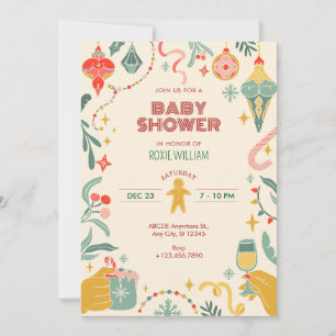 Christmas ornaments baby shower Invitation