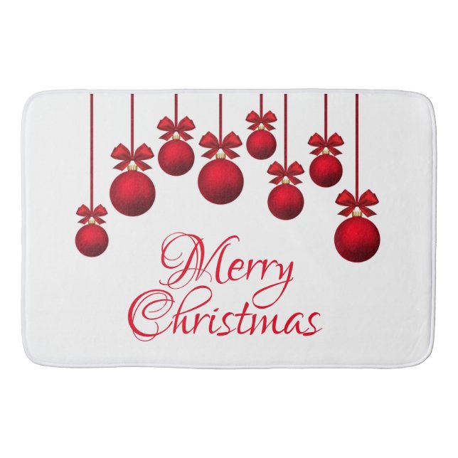 Christmas Ornaments Bath Mat (Front)