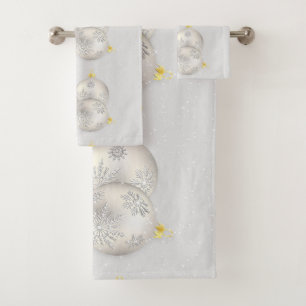 Christmas Ornaments Bathroom Towel Set