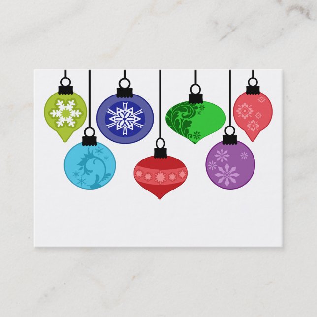 Christmas Ornaments Business Card (Front)