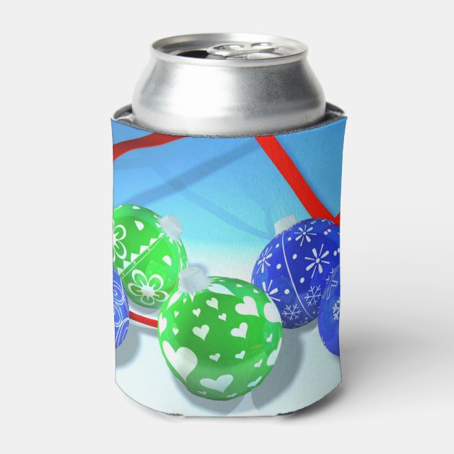 Christmas ornaments can cooler (Can Front)