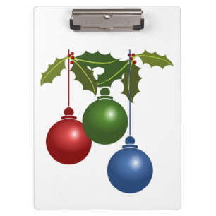 CHRISTMAS ORNAMENTS CLIPBOARD