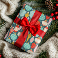 Christmas Ornaments Colourful Modern Bauble Patter