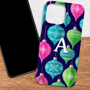 Christmas Ornaments Colourful Pretty Monogrammed iPhone 16 Pro Max Case