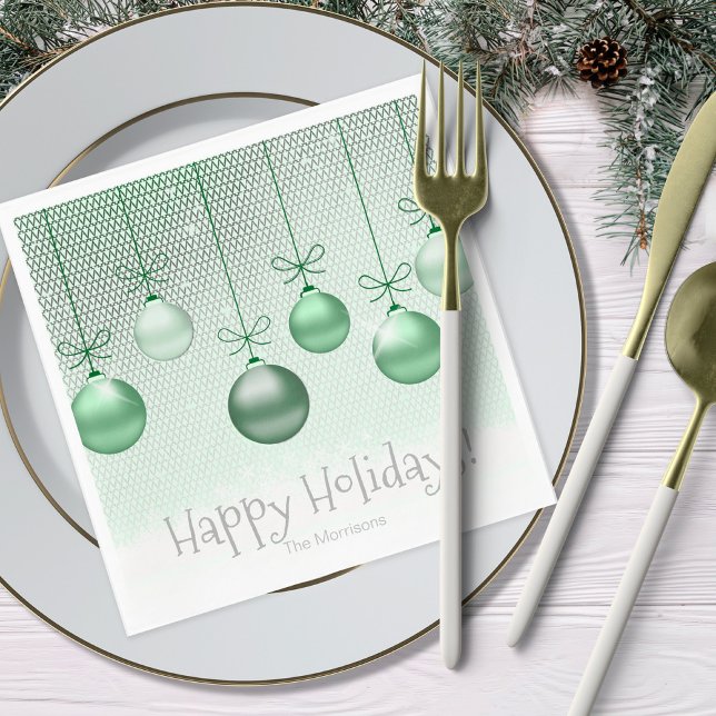 Christmas Ornaments Green ID251  Napkin (Creator Uploaded)