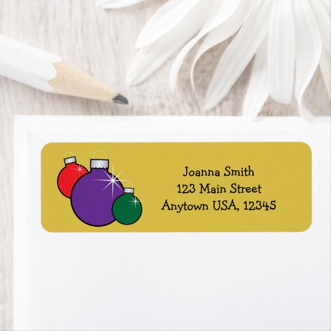 Christmas Ornaments Green Red Illustration (Insitu)