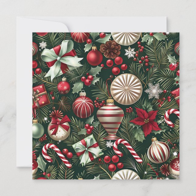 Christmas Ornaments Greeting Card (Front)