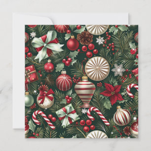 Christmas Ornaments Greeting Card