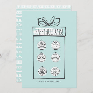Christmas Ornaments Holiday Card