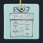 Christmas Ornaments Holiday Ceramic Ornament<br><div class="desc">Personalise the custom text above. You can find additional coordinating items in our "Christmas Ornaments Collection".</div>
