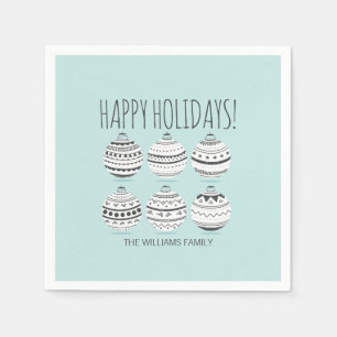 Christmas Ornaments Holiday Paper Napkin