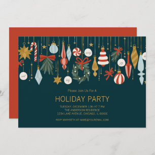 Christmas Ornaments Holiday Party Invitation