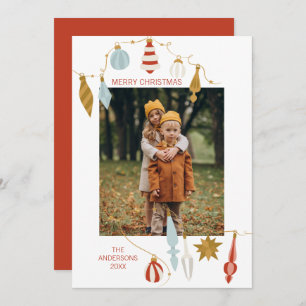 Christmas Ornaments Holiday Photo Card