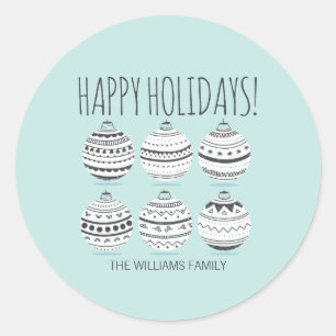 Christmas Ornaments Holiday Stickers