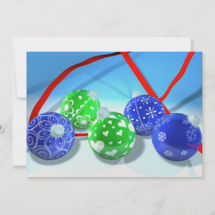 Christmas ornaments invitation