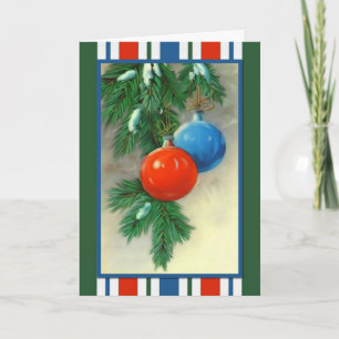 Christmas Ornaments Large Font Christmas Card