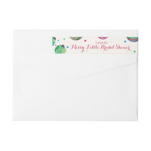 Christmas Ornaments Merry Little Bridal Shower Wrap Around Label