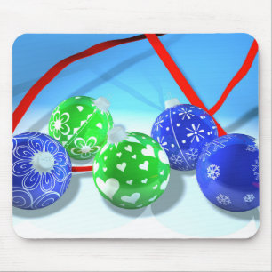 Christmas ornaments mouse pad