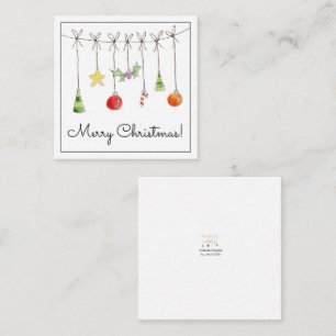 Christmas Ornaments On A String Card