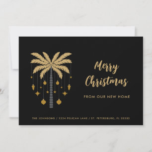 Christmas Ornaments on Palm Tree New Home Announcement