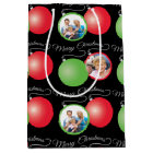 Christmas Ornaments on Red & 6 Photo Frames