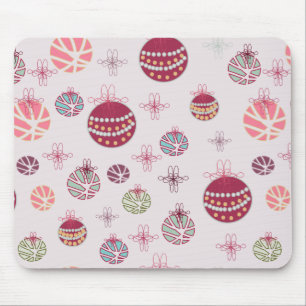 Christmas Ornaments Pattern Mouse Pad