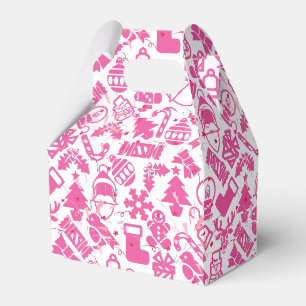 Christmas ornaments pattern.pink.07 favour box