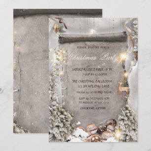 Christmas Ornaments,Pine Tree Christmas Company Invitation