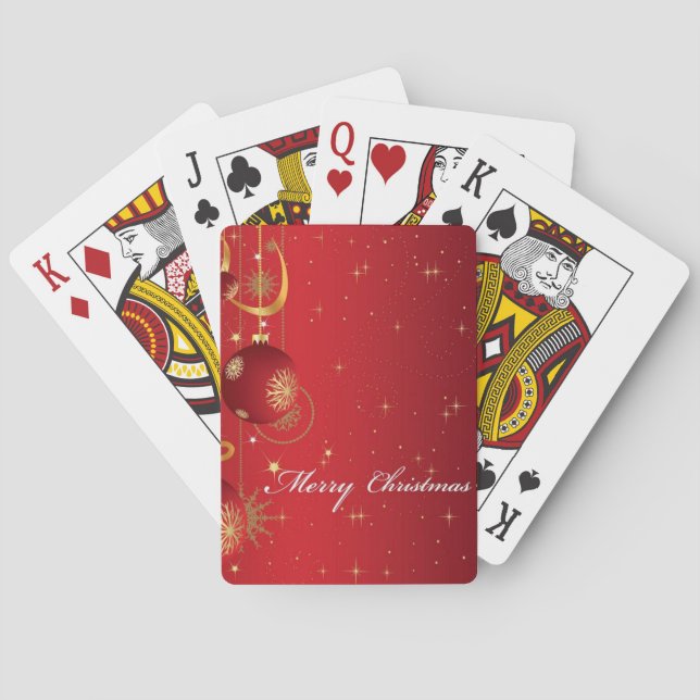 Christmas Ornaments Playing Cards (Back)