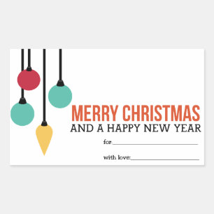Christmas Ornaments Rectangular Sticker