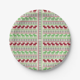 CHRISTMAS ORNAMENTS REINDEER PAPER PLATE