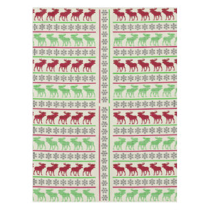 CHRISTMAS ORNAMENTS REINDEER TABLECLOTH